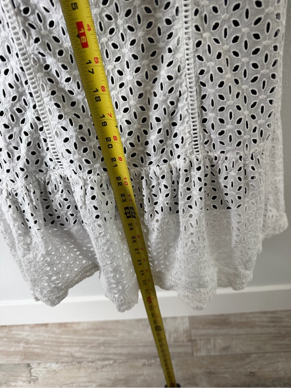 Moda International White Eyelet Mini Dress - Picture 7 of 11